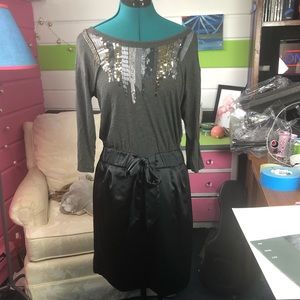 Grey and Black Dress